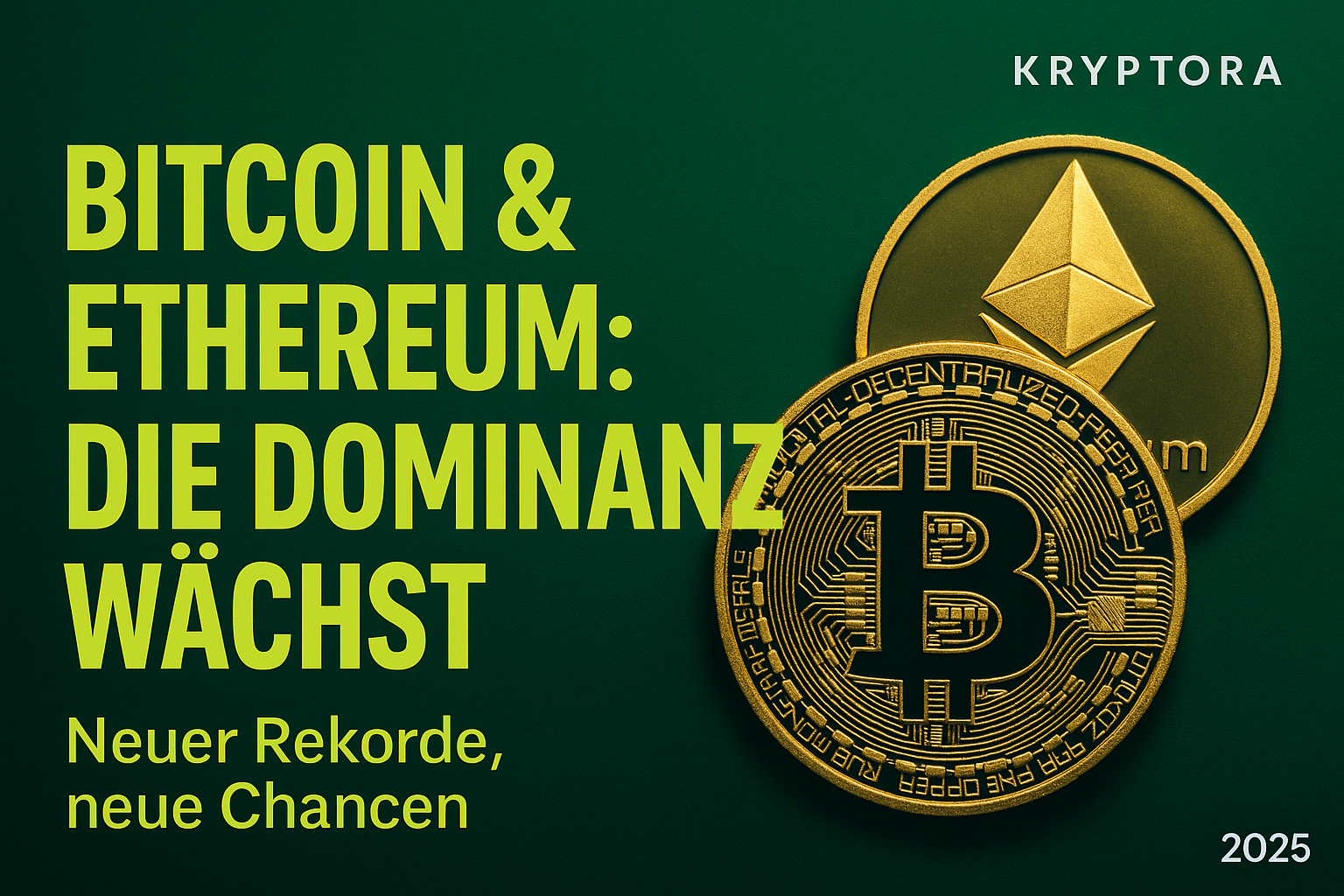 Bitcoin & Ethereum: Die Dominanz wächst – neue Rekorde, neue Chancen