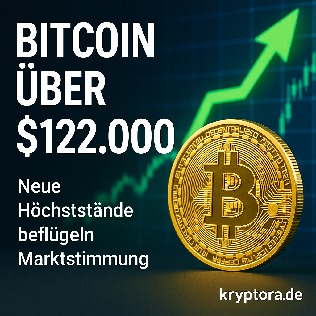 Bitcoin über $122.000 – Neue Höchststände beflügeln Marktstimmung