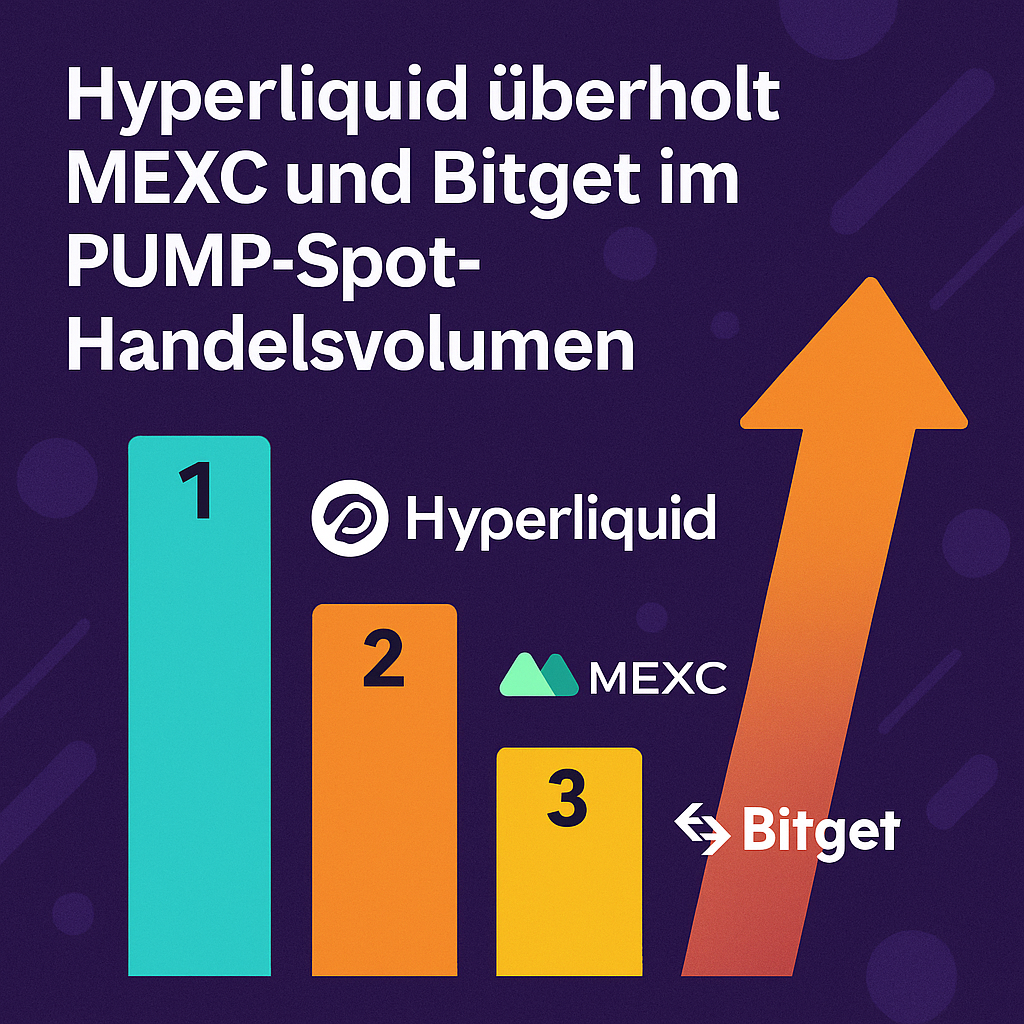 Hyperliquid überholt MEXC und Bitget im PUMP-Spot-Handelsvolumen