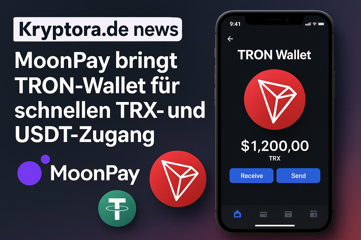 MoonPay integriert TRON-Wallet: Schnellere Zugänge zu TRX und USDT