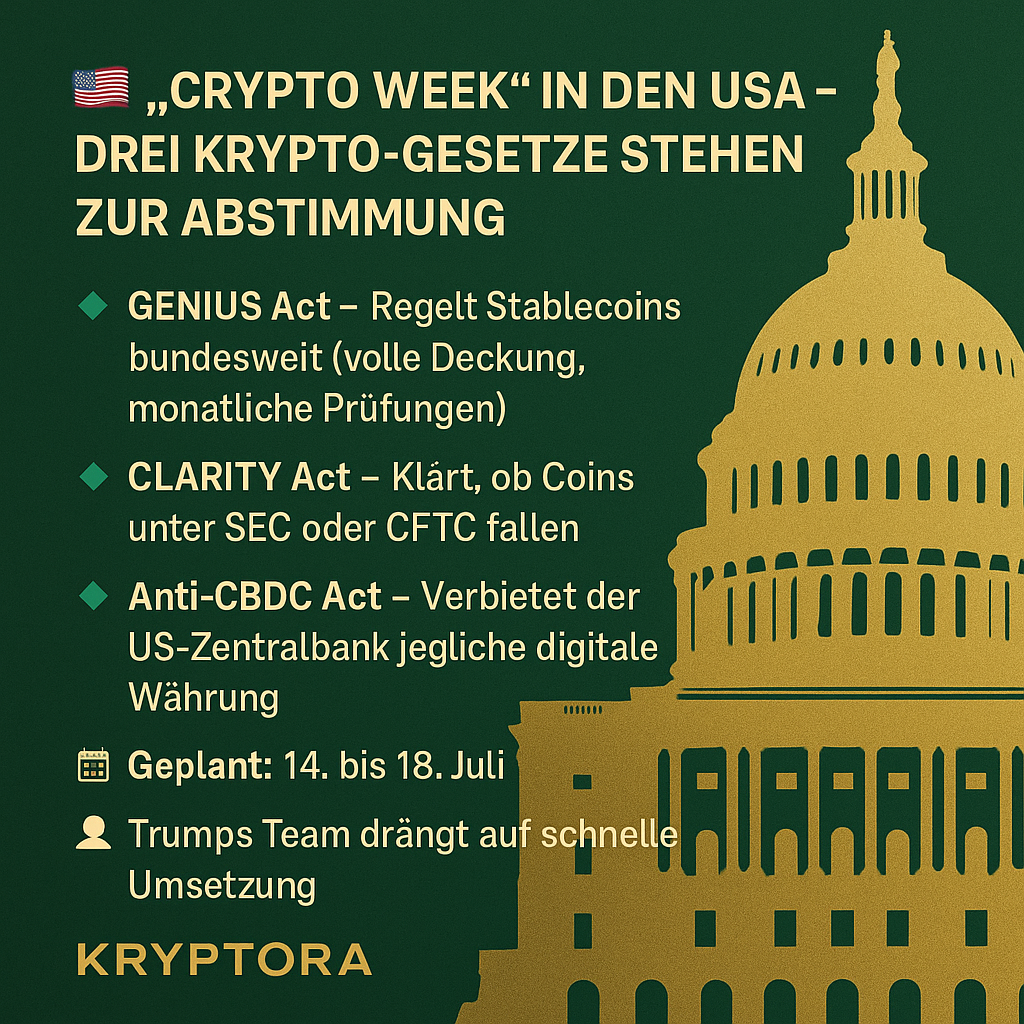 Nächste Woche startet im US-Repräsentantenhaus die sogenannte Crypto Week