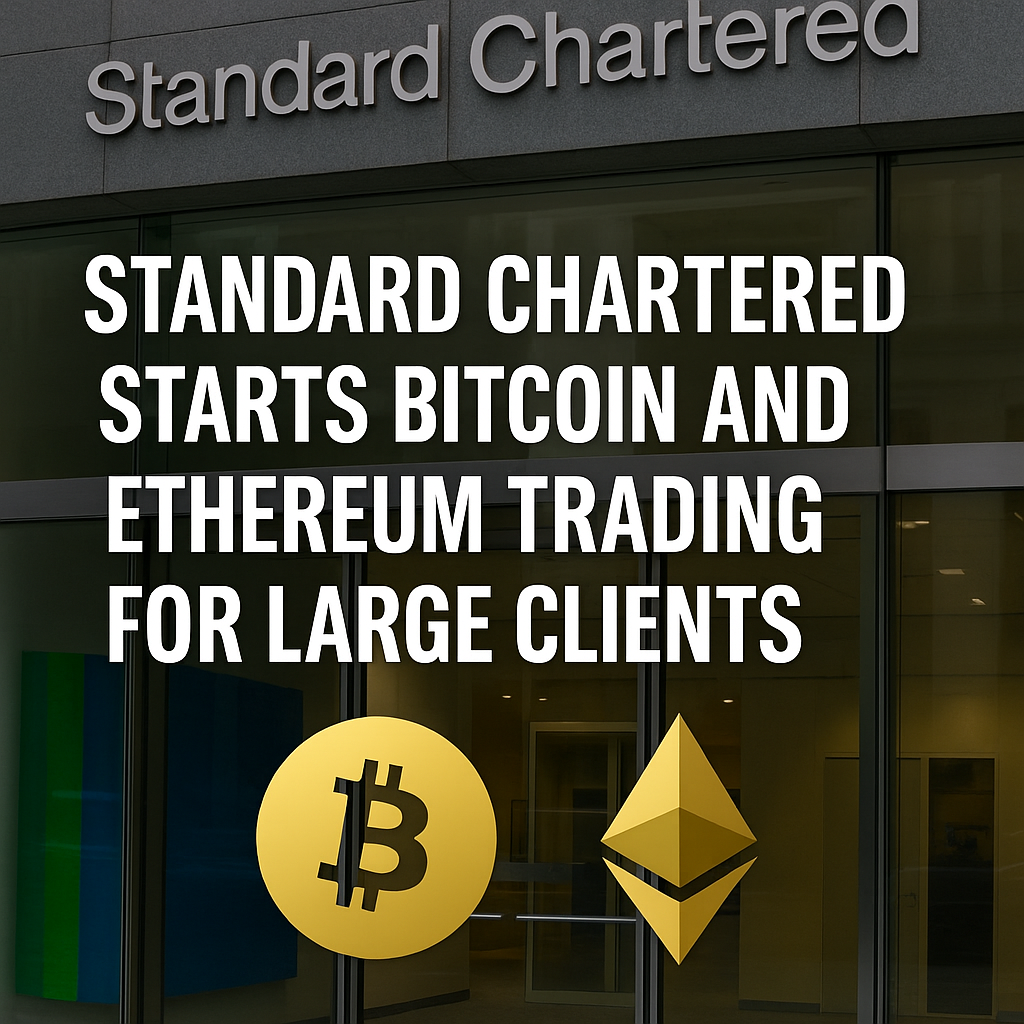 Standard Chartered startet Bitcoin- und Ethereum-Handel für Großkunden