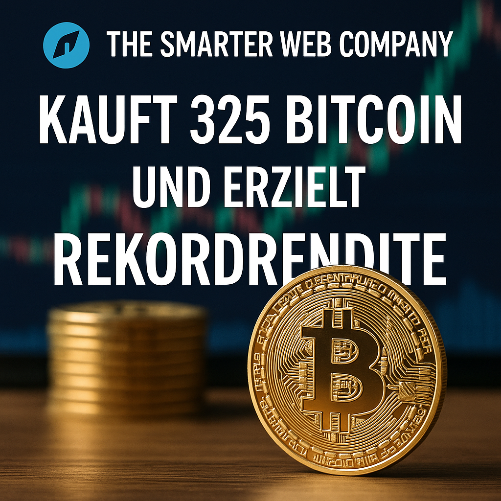 UK-Firma The Smarter Web Company kauft 325 Bitcoin und erzielt Rekordrendite
