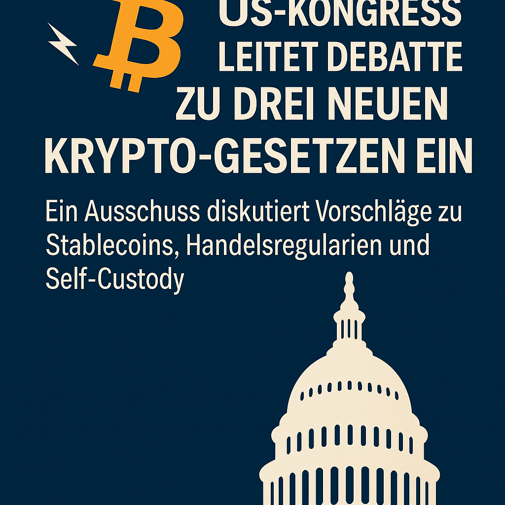 US-Kongress leitet Debatte zu drei neuen Krypto-Gesetzen ein