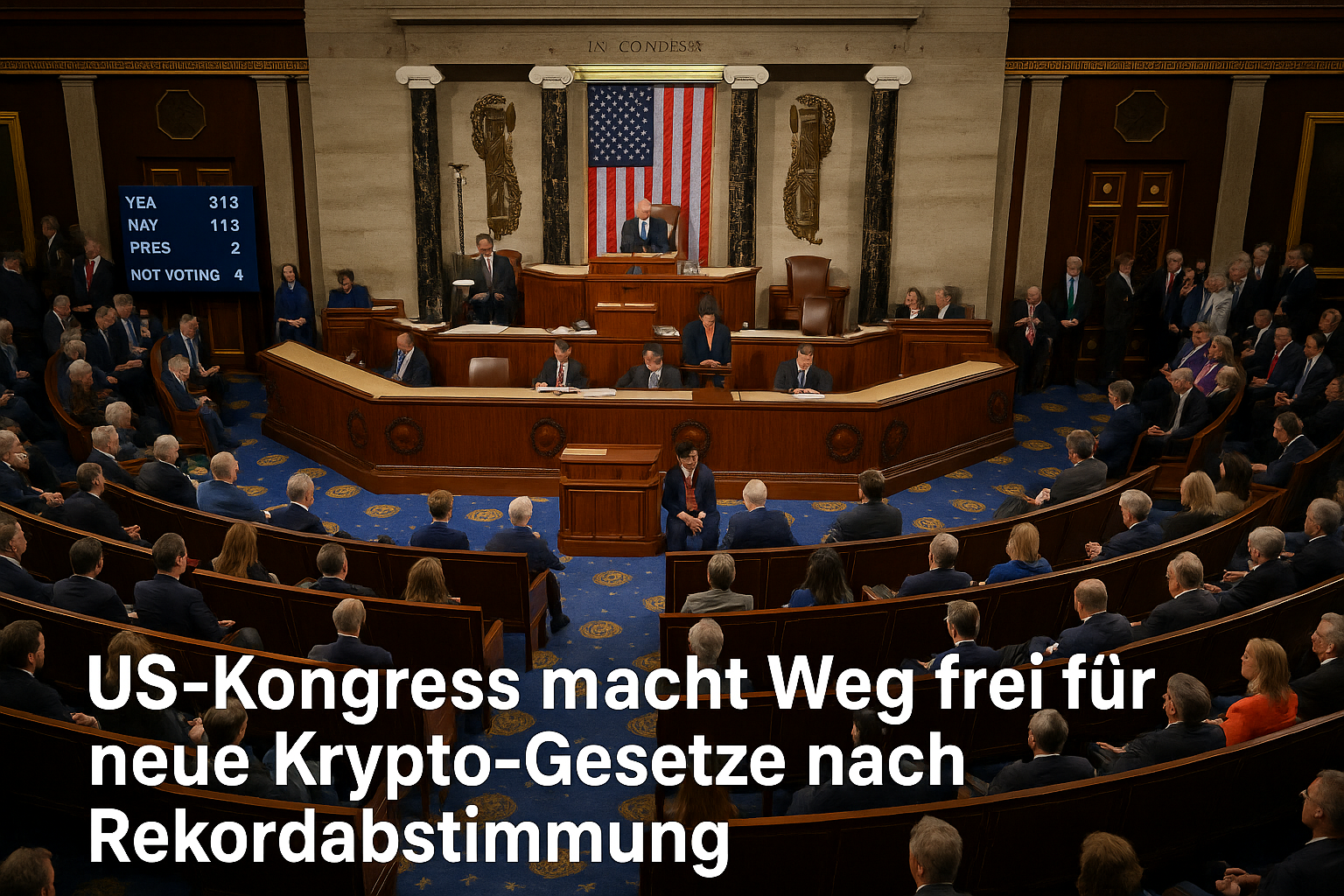 US-Kongress macht Weg frei für neue Krypto-Gesetze nach Rekordabstimmung