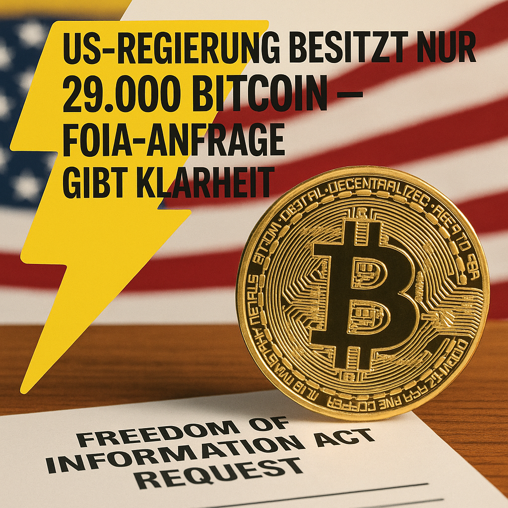 US-Regierung besitzt nur 29.000 Bitcoin – FOIA-Anfrage gibt Klarheit